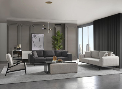 Complete e couch set sofa sofas armchair gray sofa set set 4 pieces